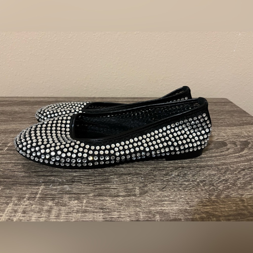 Sparkly Black and Silver Women's Flats